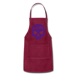 Purple Skull Apron - burgundy