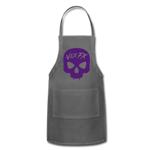 Purple Skull Apron - charcoal