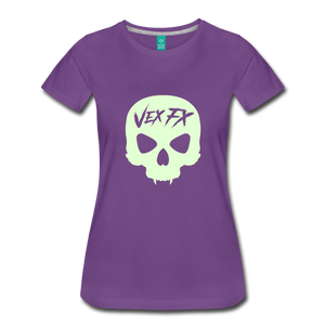 Glow In The Dark Skull T - purple