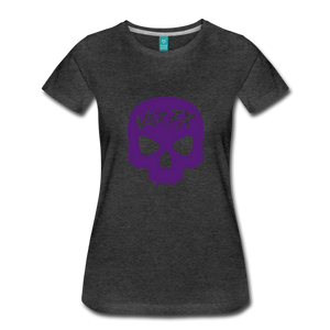 Purple Skull T - charcoal gray