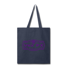 Purple Logo Tote - navy