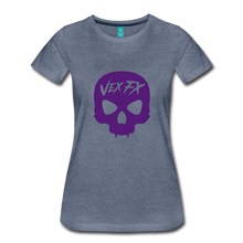 Purple Skull T - heather blue