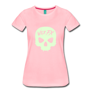 Glow In The Dark Skull T - pink