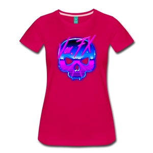 Synthwave Skull T - dark pink