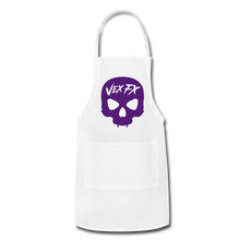 Purple Skull Apron - white