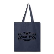 Black Logo Tote - navy