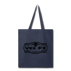 Black Logo Tote - navy