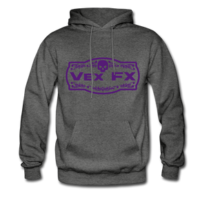 Purple Logo Hoodie - charcoal gray