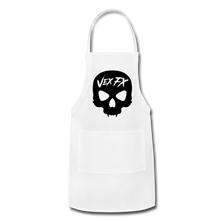 Black Skull Apron - white