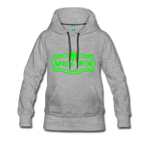 Neon Green Logo Hoodie - heather gray