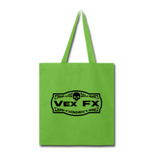 Black Logo Tote - lime green