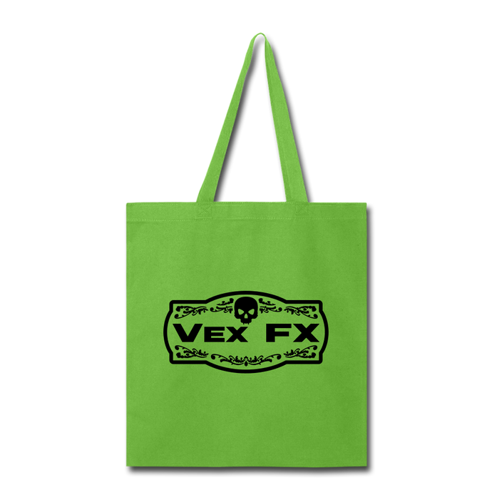 Black Logo Tote - lime green