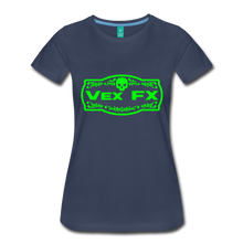 Neon Green Logo T - navy