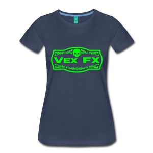 Neon Green Logo T - navy