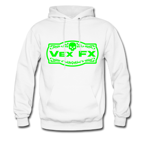 Neon Green Logo Hoodie - white