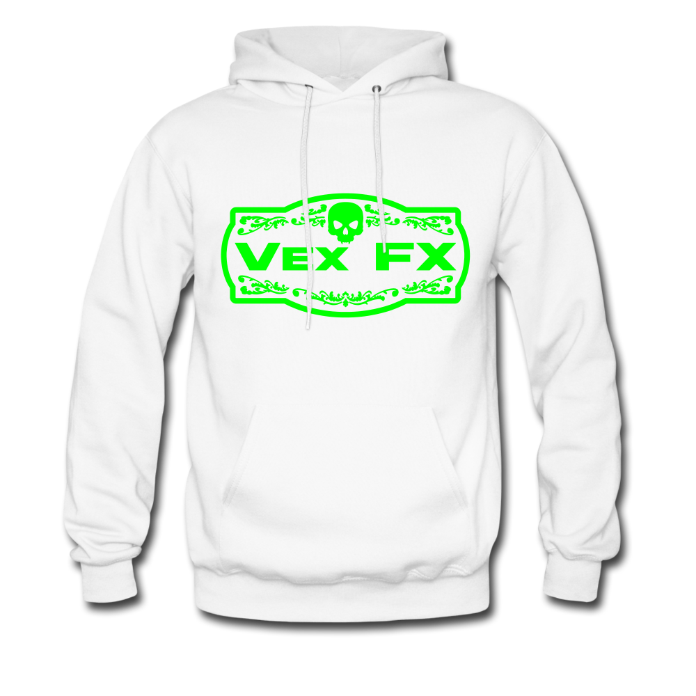 Neon Green Logo Hoodie - white