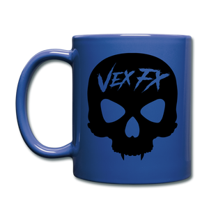 Black Skull Mug - royal blue