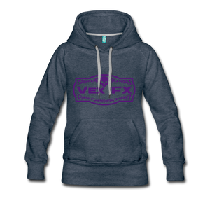 Purple Logo Hoodie - heather denim