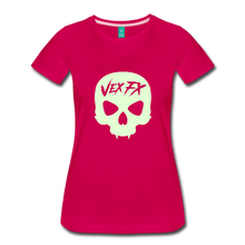 Glow In The Dark Skull T - dark pink