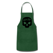 Black Skull Apron - forest green