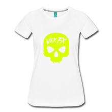 Neon Yellow Skull T - white