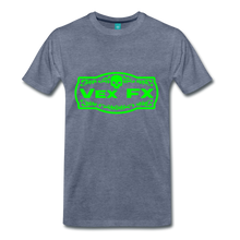 Neon Green Logo - heather blue