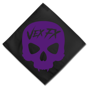 Purple Skull Bandana - black