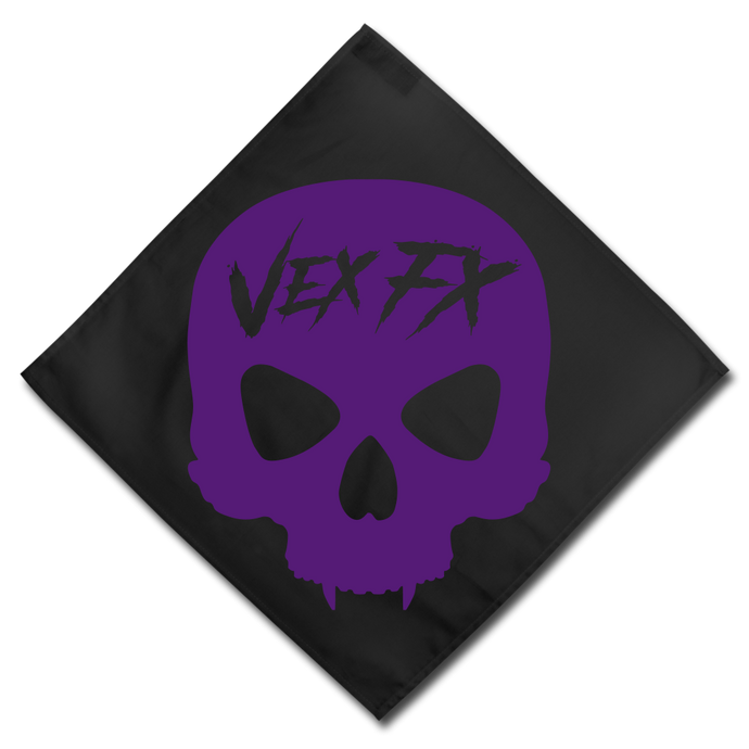 Purple Skull Bandana - black