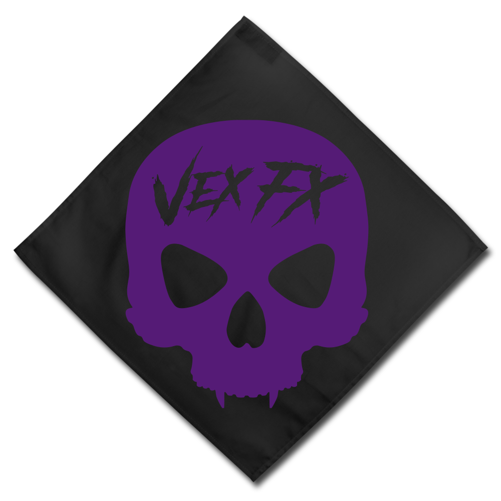 Purple Skull Bandana - black