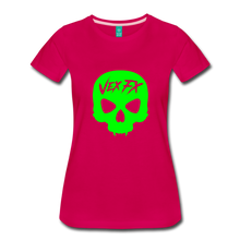 Neon Green Skull T - dark pink