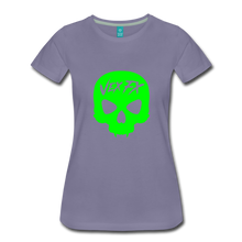 Neon Green Skull T - washed violet