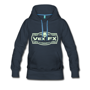 Glow In The Dark Logo Hoodie - navy