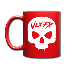 White Skull Mug - red