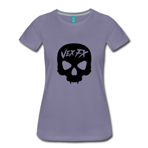 Black Skull T - washed violet