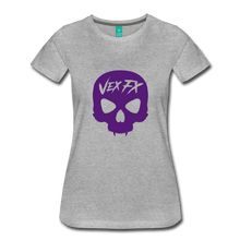 Purple Skull T - heather gray