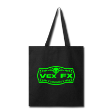 Neon Green Logo Tote - black