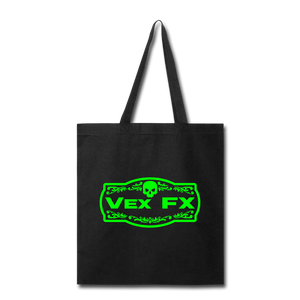 Neon Green Logo Tote - black