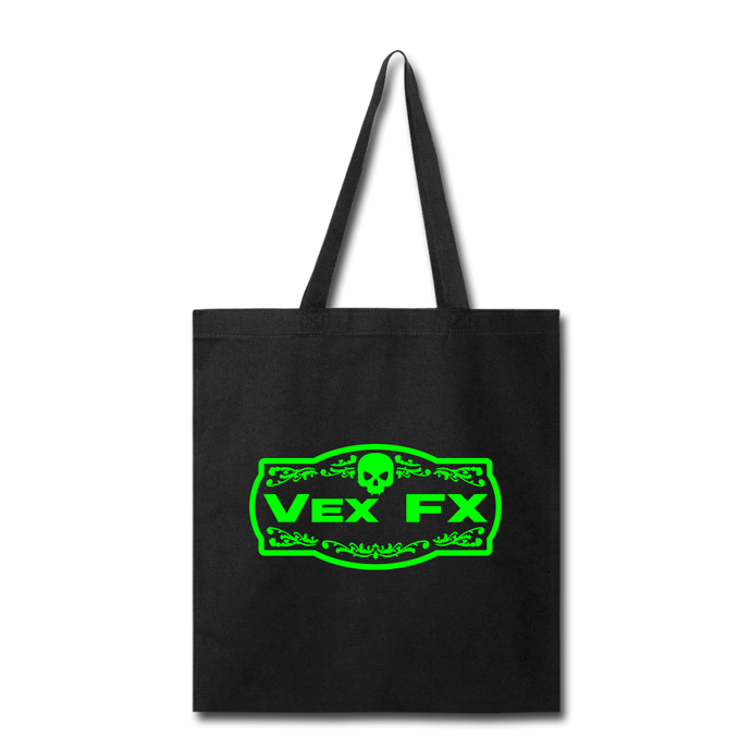 Neon Green Logo Tote - black