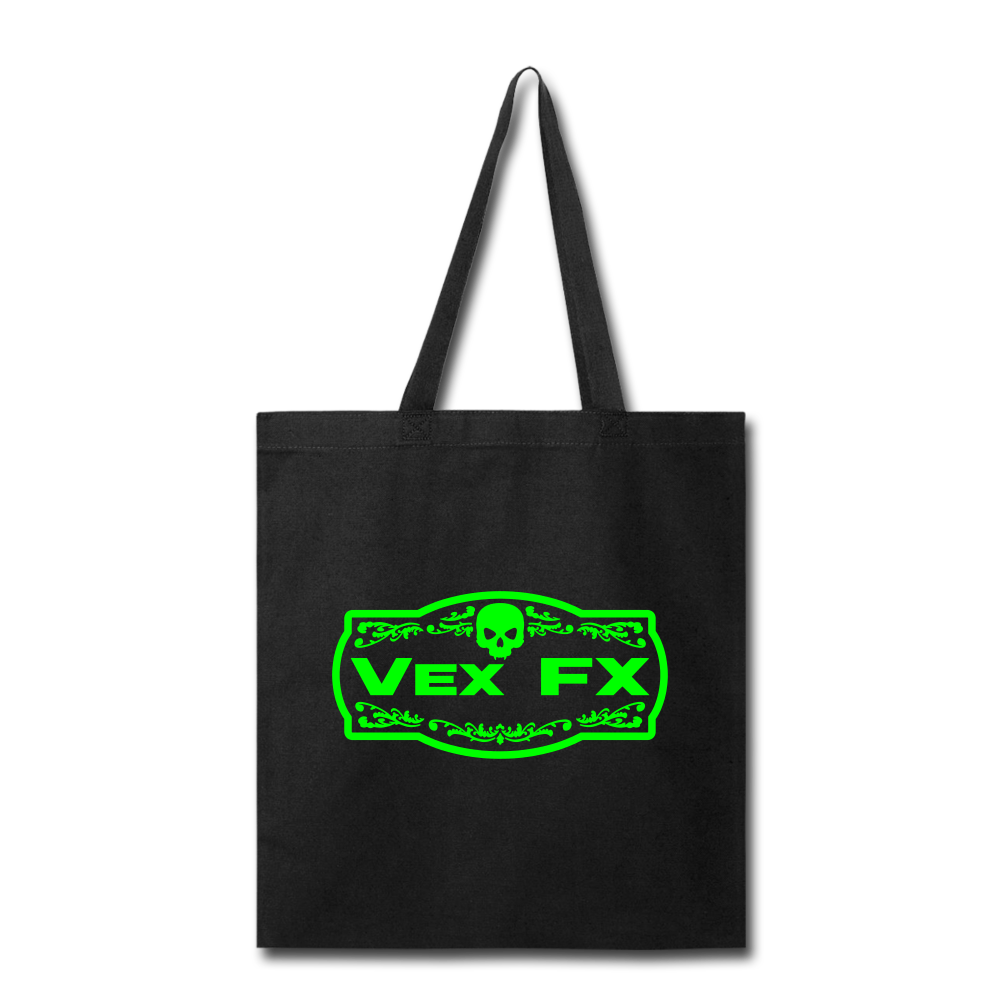 Neon Green Logo Tote - black