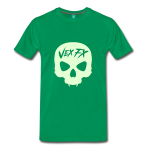 Glow In The Dark Skull - kelly green