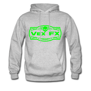 Neon Green Logo Hoodie - heather gray