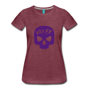 Purple Skull T - heather burgundy