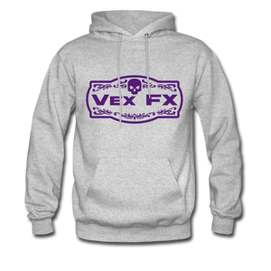 Purple Logo Hoodie - heather gray