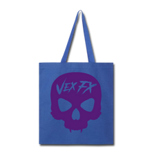 Purple Skull Tote - royal blue