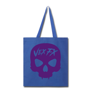 Purple Skull Tote - royal blue