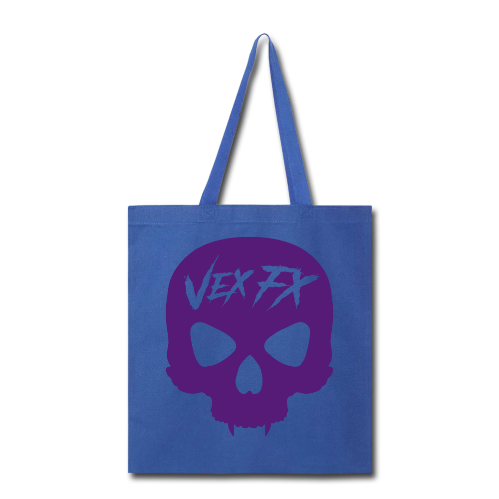 Purple Skull Tote - royal blue