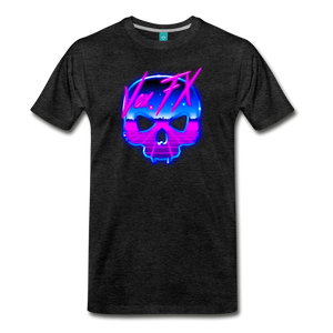 80s Synthwave Skull T3 - charcoal gray