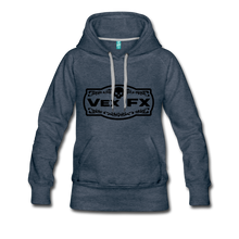 Black Logo Hoodie - heather denim