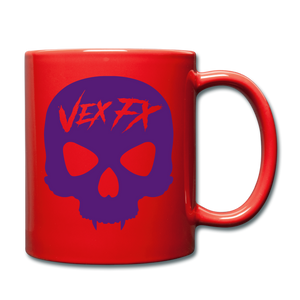 Purple Skull Mug - red