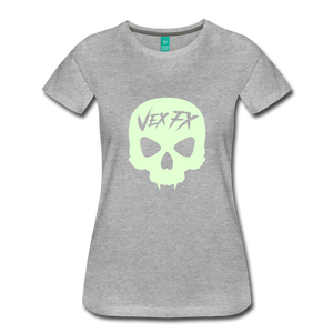 Glow In The Dark Skull T - heather gray